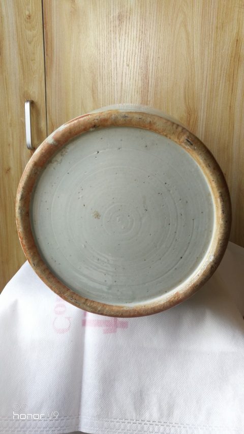 古玩陶瓷清代豆青釉青花鳳穿牡丹雙耳賞瓶拍賣,當前價格1280元