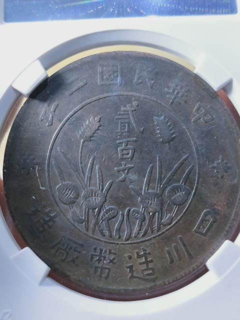 古玩錢幣四川省造貳百文拍賣,當(dāng)前價(jià)格398元