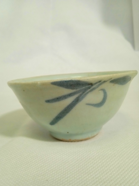 古玩陶瓷明青花撇口盞拍賣,當前價格288元
