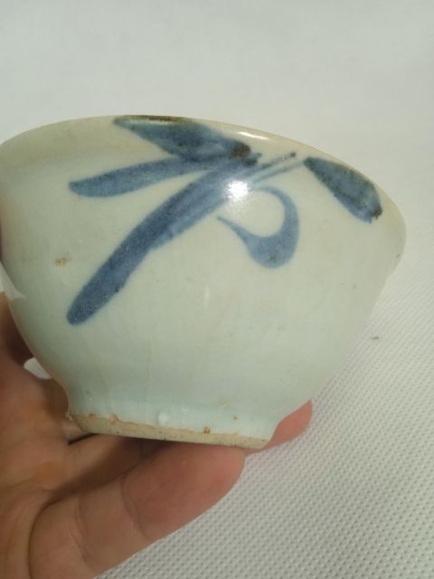 古玩陶瓷明青花撇口盞拍賣,當前價格288元