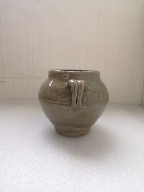 古玩陶瓷元明時期福建窯口青釉雙系罐拍賣，當前價格399元