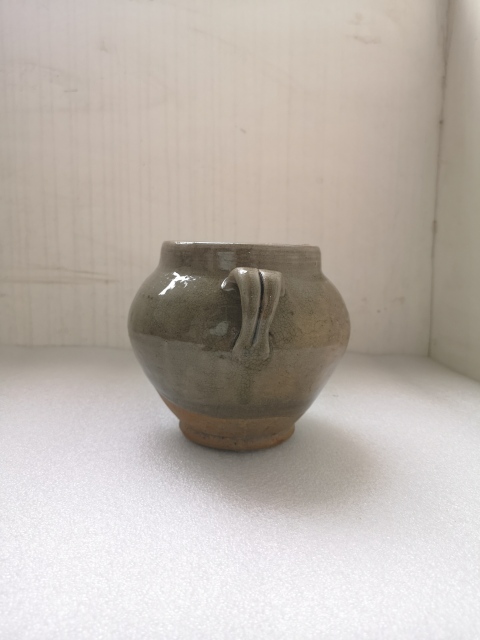 古玩陶瓷元明時期福建窯口青釉雙系罐拍賣，當前價格399元