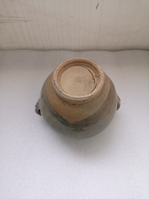 古玩陶瓷元明時期福建窯口青釉雙系罐拍賣，當前價格399元
