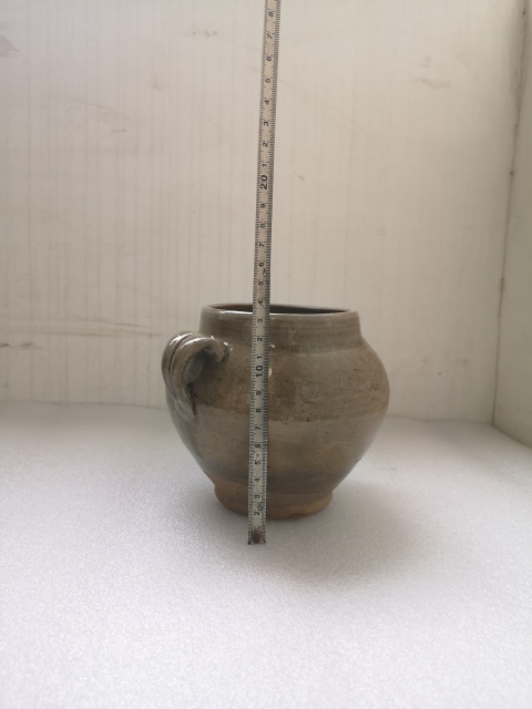 古玩陶瓷元明時期福建窯口青釉雙系罐拍賣，當前價格399元