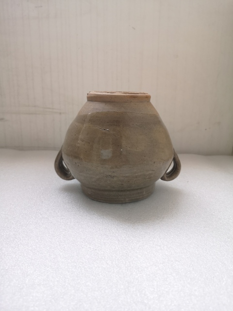 古玩陶瓷元明時期福建窯口青釉雙系罐拍賣，當前價格399元