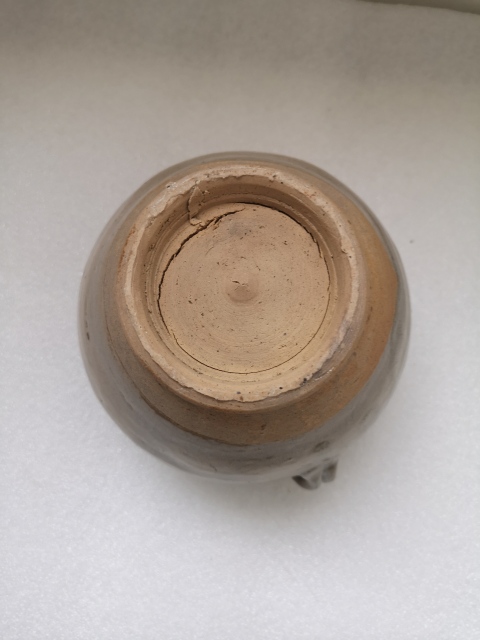 古玩陶瓷元明時期福建窯口青釉雙系罐拍賣，當前價格399元