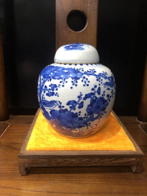 古玩陶瓷(新年放漏中)晚清-光緒-花鳥紋青花蓋罐拍賣,當前價格2574元