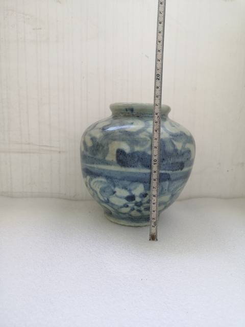古玩陶瓷青花留白花卉紋罐拍賣,當前價格680元