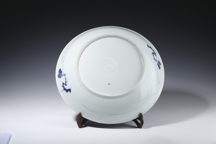 古玩陶瓷清康熙·青花纏枝牡丹紋大盤拍賣,當前價格15888元