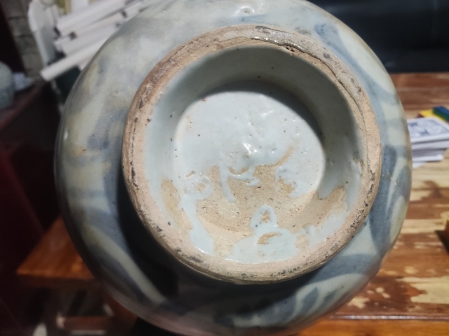 古玩陶瓷明末清初花卉紋青花罐拍賣，當前價格868元
