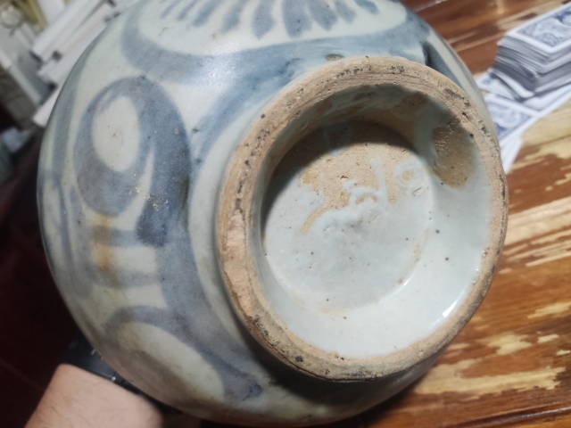古玩陶瓷明末清初花卉紋青花罐拍賣，當前價格868元