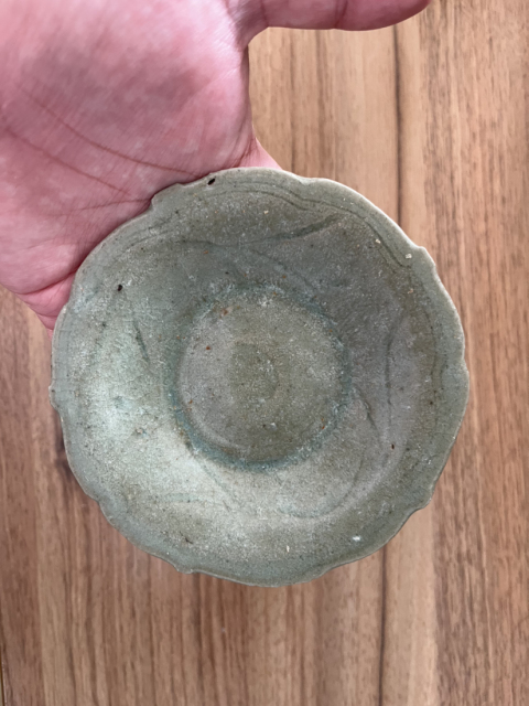 古玩陶瓷龍泉青釉劃花洗(已保真)拍賣,當前價格1800元