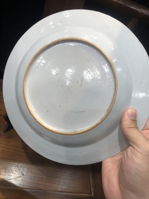 古玩陶瓷（已實物鑒真）清-康熙-青花蓮池游禽紋博古賞盤拍賣，當前價格2230元