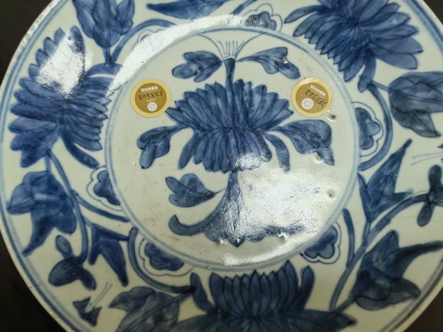 古玩陶瓷明—天啟青花花卉紋盤（已保真）拍賣，當前價格6666元