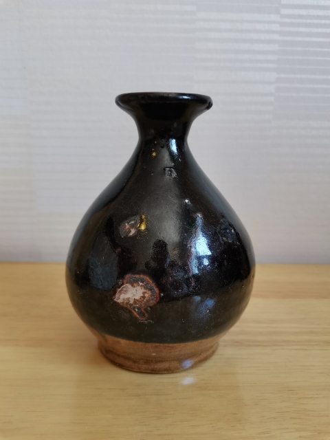 古玩陶瓷磁州窯黑釉玉壺春瓶拍賣，當前價格380元