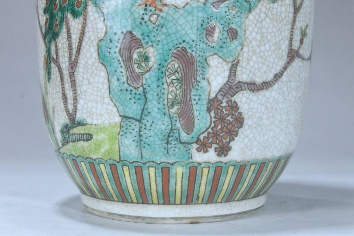 古玩陶瓷民國·哥釉五彩富貴呈祥燈籠瓶拍賣，當前價格3999元