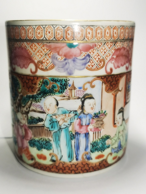 古玩陶瓷清乾隆 人物紋廣彩執(zhí)杯拍賣，當(dāng)前價(jià)格2000元