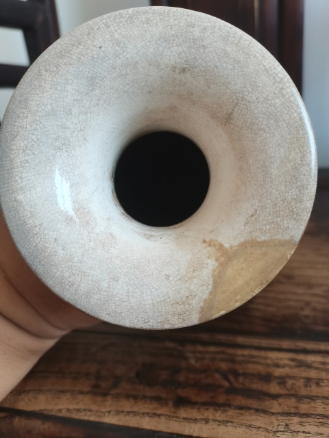 古玩陶瓷紅釉觀音瓶拍賣，當前價格2600元