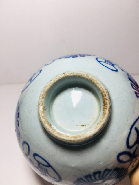 古玩陶瓷（清中早期）青花花卉紋碗拍賣，當前價格0元