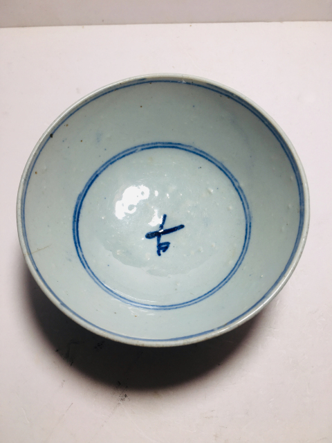 古玩陶瓷（清中早期）青花花卉紋碗拍賣，當前價格0元