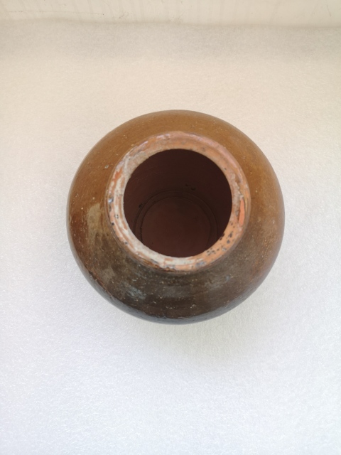 古玩陶瓷紅陶黃釉罐拍賣，當(dāng)前價(jià)格680元
