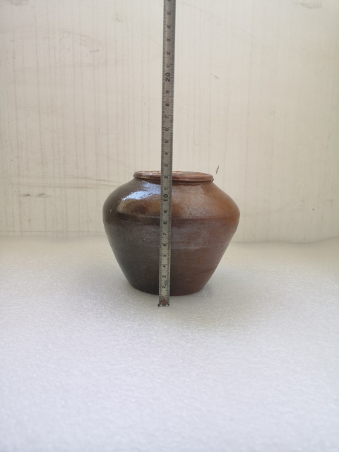 古玩陶瓷紅陶黃釉罐拍賣，當(dāng)前價(jià)格680元