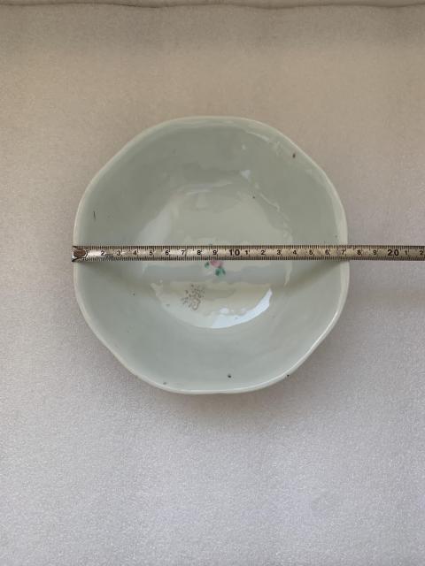 古玩陶瓷粉彩花鳥紋葵口碗拍賣，當前價格298元