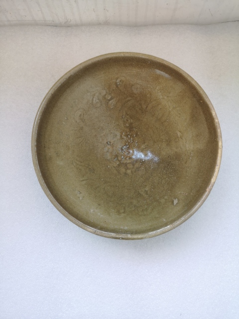 古玩陶瓷耀州窯黃釉印花大碗拍賣,當前價格1500元