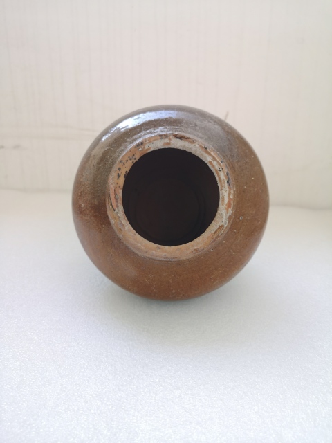 古玩陶瓷紅陶黃釉罐拍賣，當(dāng)前價(jià)格680元