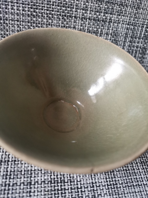 古玩陶瓷耀州青瓷斗笠盞拍賣，當(dāng)前價(jià)格2400元