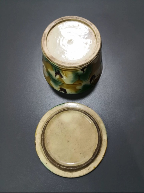 古玩陶瓷清·三彩蓋缸（全品）蒙城縣博物館同款拍賣，當前價格2600元