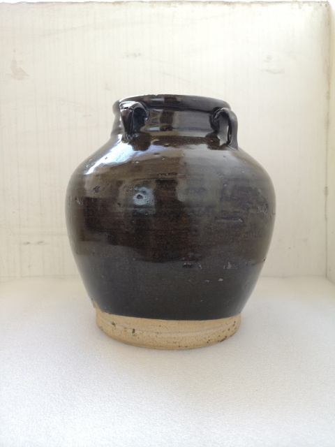 古玩陶瓷磁州窯茶葉末釉四系罐拍賣，當前價格998元
