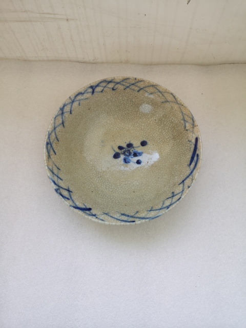 古玩陶瓷磁州窯哥釉青花花卉紋碗拍賣,當前價格398元