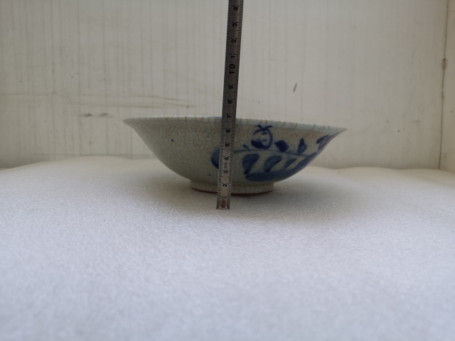 古玩陶瓷磁州窯哥釉青花花卉紋碗拍賣,當前價格398元