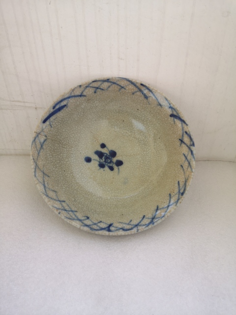 古玩陶瓷磁州窯哥釉青花花卉紋碗拍賣,當前價格398元