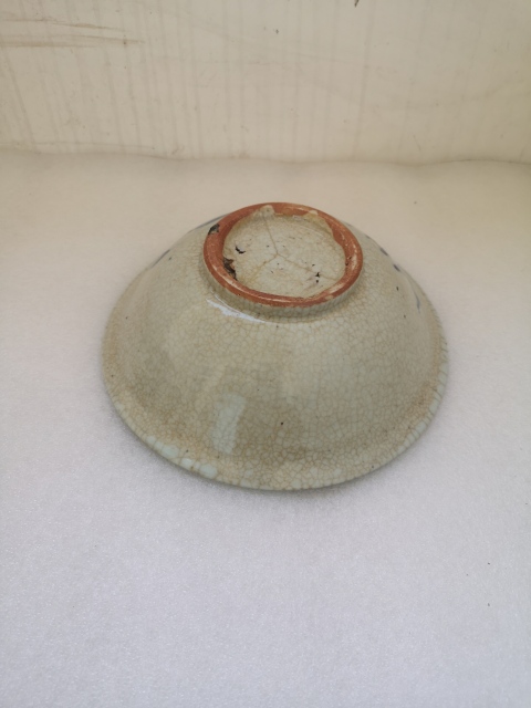 古玩陶瓷磁州窯哥釉青花花卉紋碗拍賣,當前價格398元