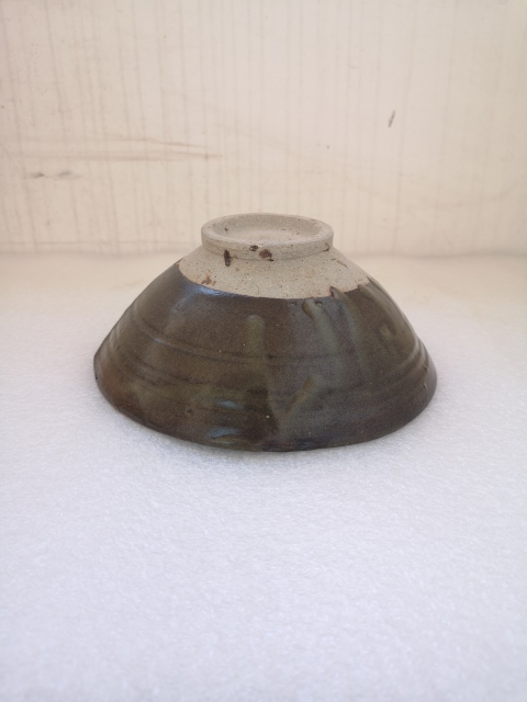古玩陶瓷磁州窯茶葉末釉斗笠碗拍賣，當前價格580元