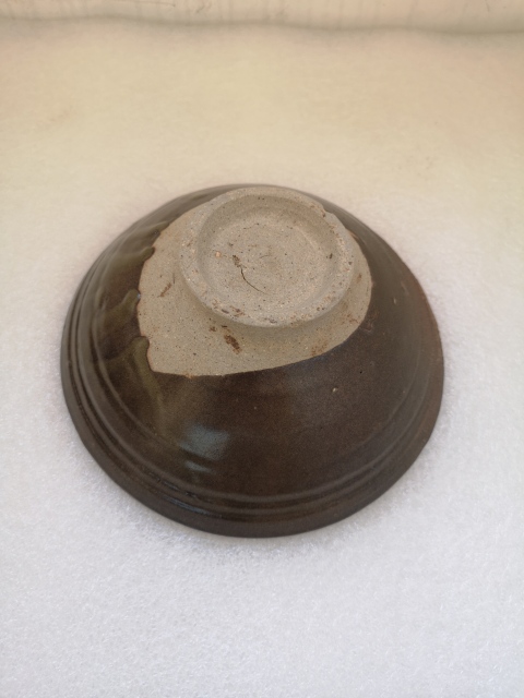 古玩陶瓷磁州窯茶葉末釉斗笠碗拍賣，當前價格580元