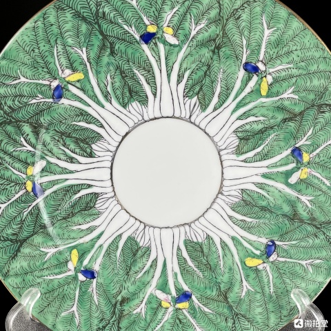 古玩陶瓷萊菔蝶紋盤(pán)拍賣(mài)，當(dāng)前價(jià)格2000元