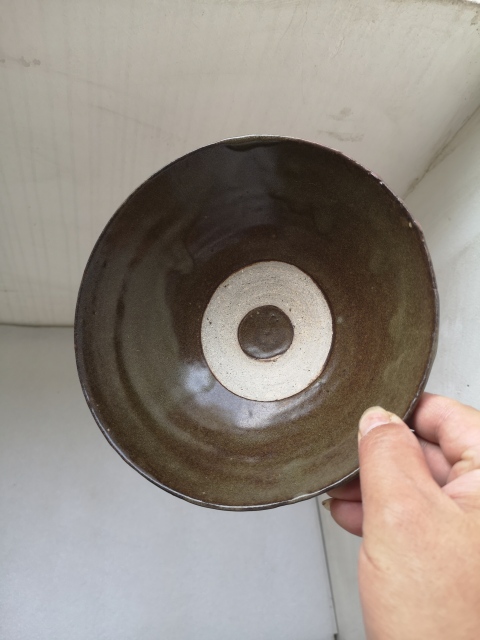 古玩陶瓷磁州窯茶葉末釉斗笠碗拍賣，當前價格580元