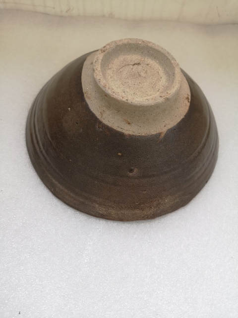 古玩陶瓷磁州窯茶葉末釉斗笠碗拍賣，當前價格580元