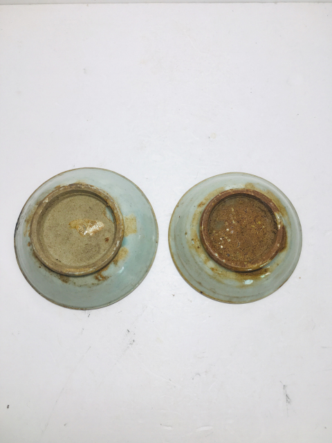 古玩陶瓷青花花卉紋筆舔一對拍賣，當前價格0元