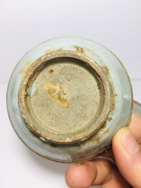 古玩陶瓷青花花卉紋筆舔一對拍賣，當前價格0元