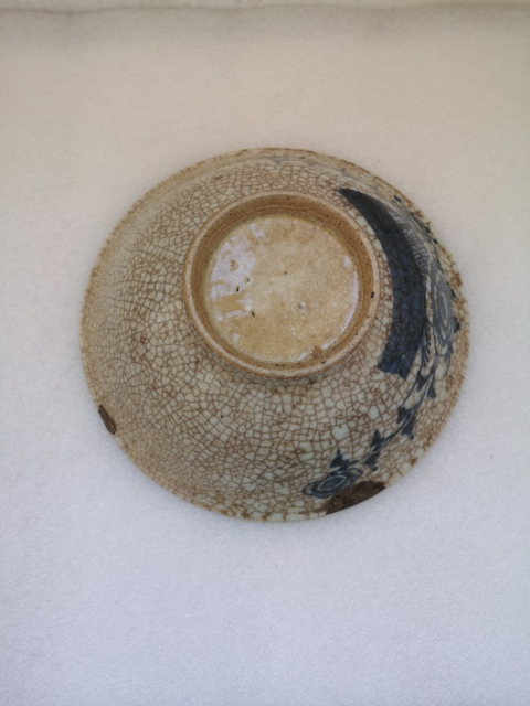 古玩陶瓷哥釉青花花卉紋碗拍賣(mài),當(dāng)前價(jià)格450元