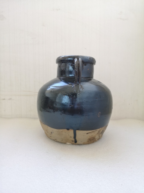 古玩陶瓷磁州窯黑釉雙系罐拍賣，當前價格680元