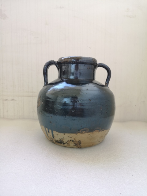 古玩陶瓷磁州窯黑釉雙系罐拍賣，當前價格680元