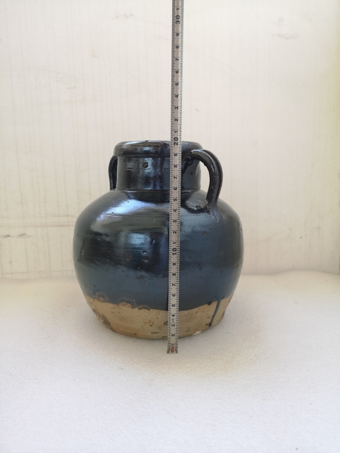 古玩陶瓷磁州窯黑釉雙系罐拍賣，當前價格680元