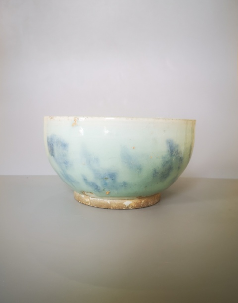 古玩陶瓷明代.青花花卉紋碾缽拍賣，當(dāng)前價(jià)格3500元