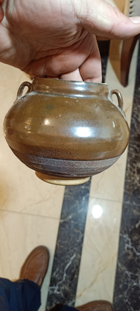 西夏靈武窯紫金釉雙系罐拍賣，當(dāng)前價格15888元
