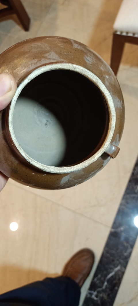 古玩陶瓷西夏靈武窯紫金釉雙系罐拍賣，當(dāng)前價格15888元